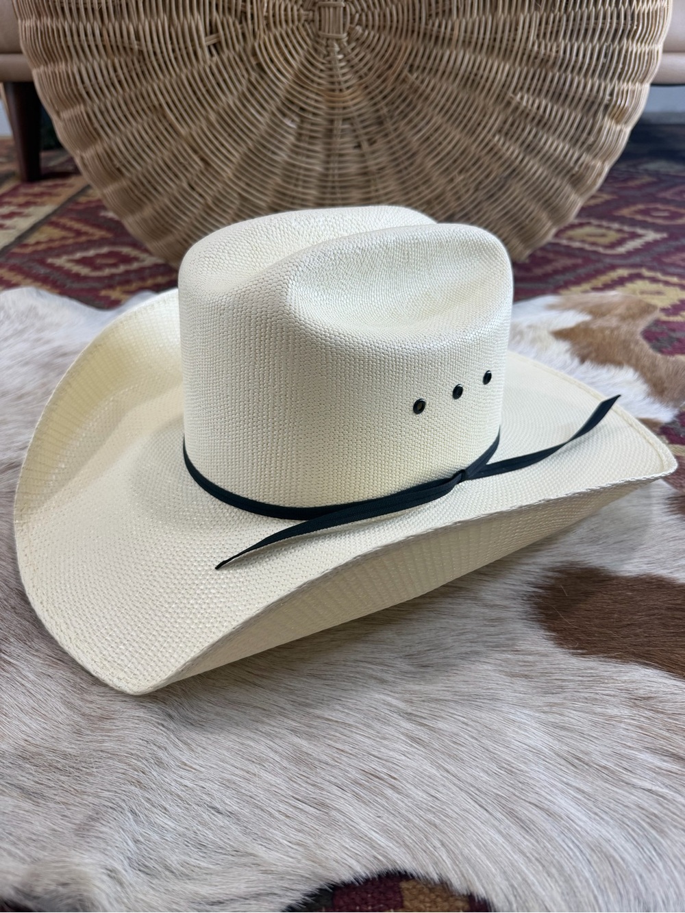 Resistol Denison 7X Straw Cowboy Hat